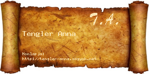 Tengler Anna névjegykártya